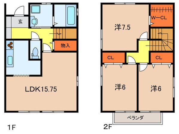 村山戸建借家Ｂの物件間取画像